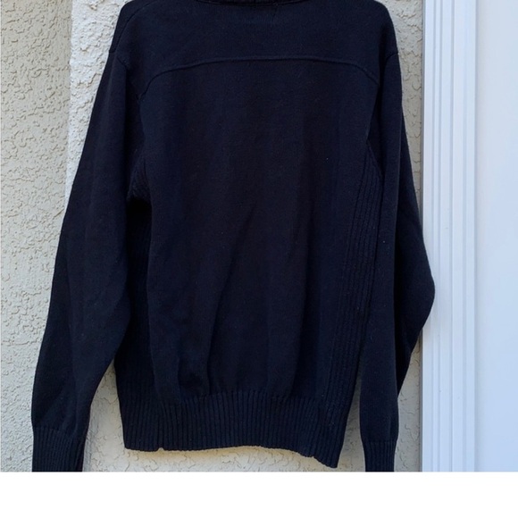 Timberland Men's Black Ribbed Zip up Cardigan Sweater Size L - Picture 5 of 7